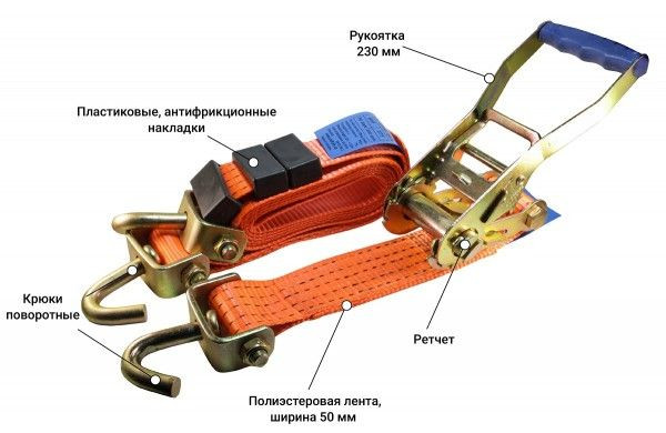 Ремень стяжной для автовоза 5/10т, 10 метров — 1